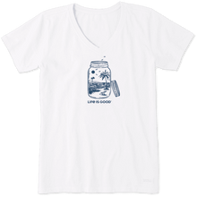 Charger l'image dans la galerie, T-shirt Col en V Taille Plus de Life is Good