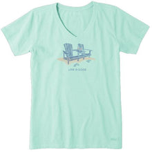 Charger l'image dans la galerie, T-shirt Col en V Taille Plus de Life is Good