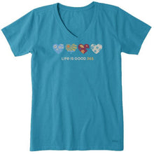 Charger l'image dans la galerie, T-shirt Col en V Taille Plus de Life is Good