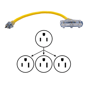 Adaptateur triple pour génératrice