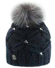 Load image into Gallery viewer, Tuque avec Bijoux et Pompon en Renard de Pleau
