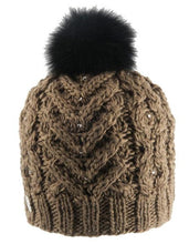 Load image into Gallery viewer, Tuque avec Bijoux et Pompon en Renard de Pleau
