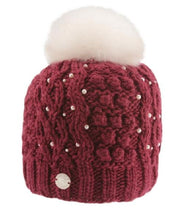 Load image into Gallery viewer, Tuque avec perles et Pompon en Renard de Pleau
