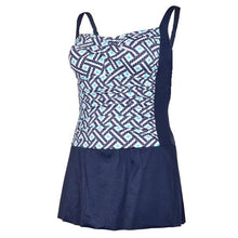 Charger l'image dans la galerie, Maillot de Bain Nautical Shirred Insert Skater Taille Plus de Penbrooke
