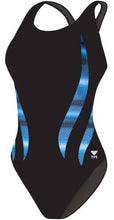 Load image into Gallery viewer, Tramonto Aqua Tank Taille Plus de Tyr (longue taille)- Noir &amp; Gris
