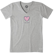Load image into Gallery viewer, T-shirt Classic Heart Taille Plus de Life is Good
