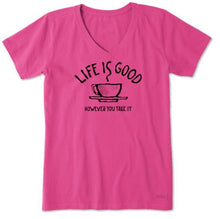 Charger l'image dans la galerie, T-shirt Col en V Taille Plus de Life is Good
