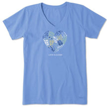 Charger l'image dans la galerie, T-shirt Col en V Taille Plus de Life is Good
